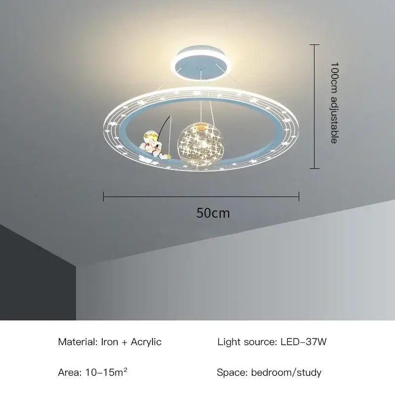 DecorBites™ LED Chandelier for Boy's Room with Remote Control and Modern Design