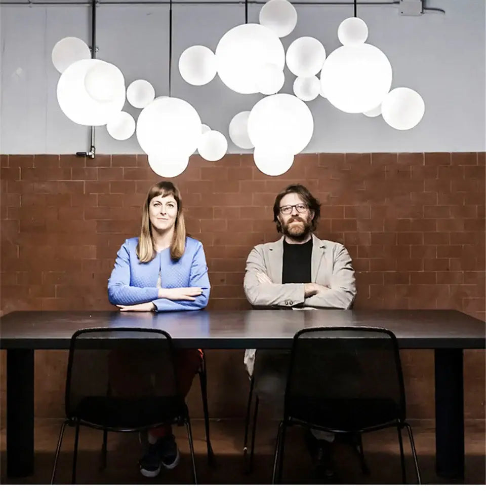 Modern nordic decor bubble ball led chandelier for dining room