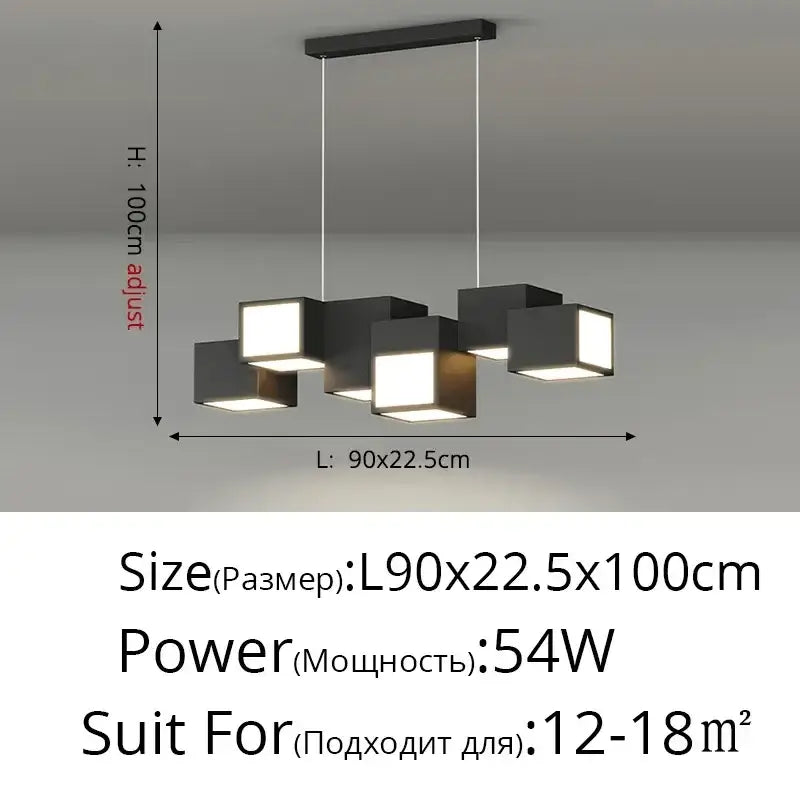 Modern white geometric decorbites led chandelier for living room