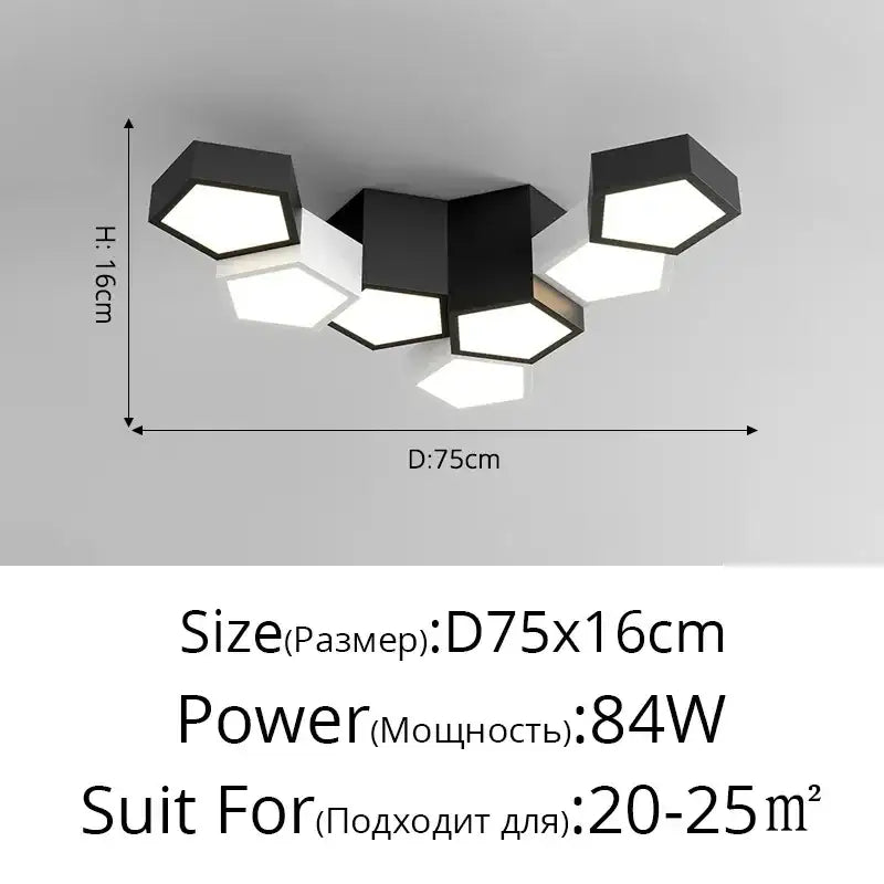 Modern white geometric decorbites led chandelier for living room