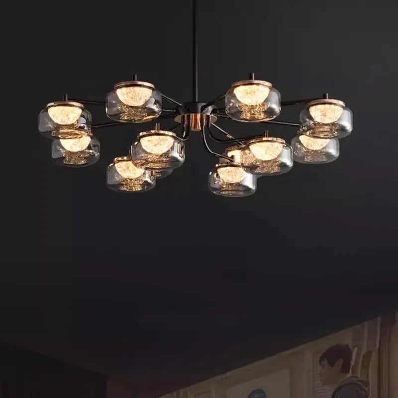 Modern minimalist black decorbites led chandelier dining room light
