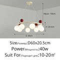 Modern off white led chandelier – dining room minimalist pendant light