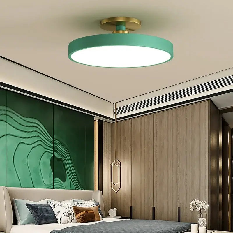 Modern black and brass led chandelier lights for living room