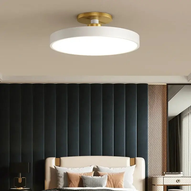 Modern black and brass led chandelier lights for living room