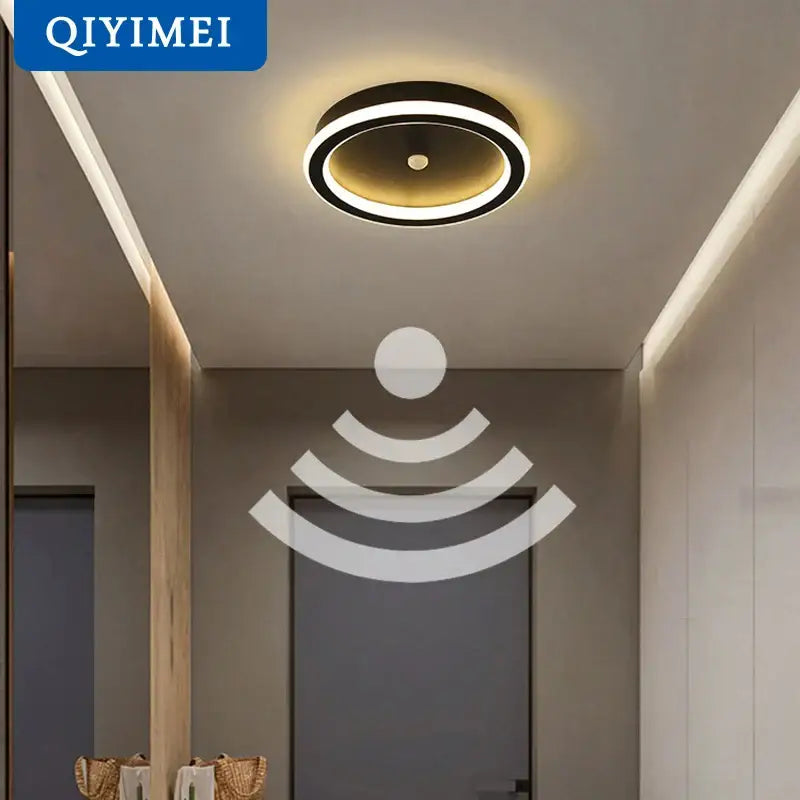 Modern black & gold decorbites led chandelier for living room