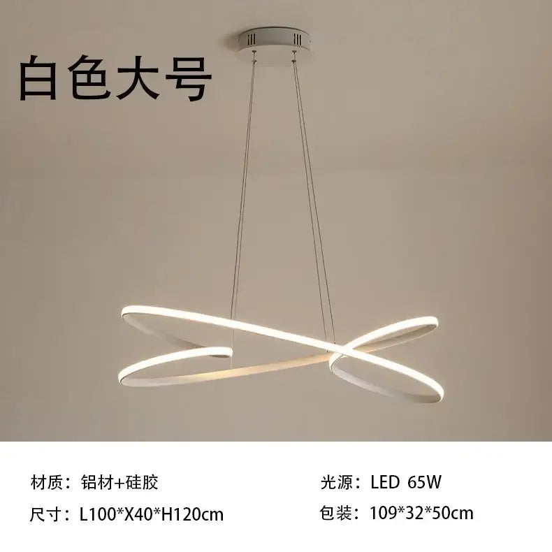 Modern black & white decorbites led chandelier dining room light