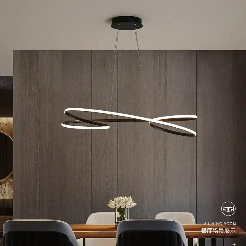 Modern black & white decorbites led chandelier dining room light
