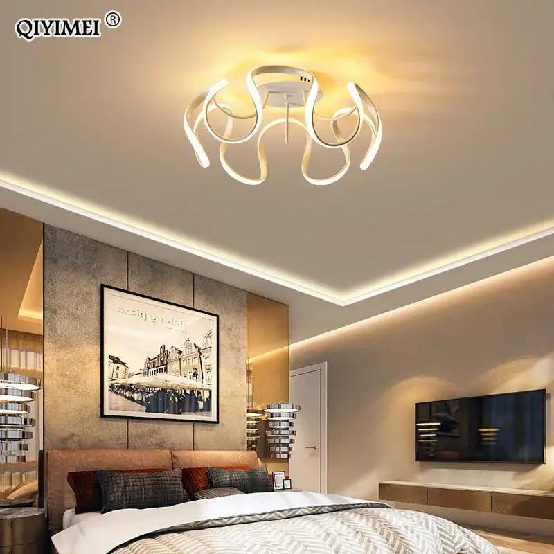 Modern gold decorbites led chandelier for living room