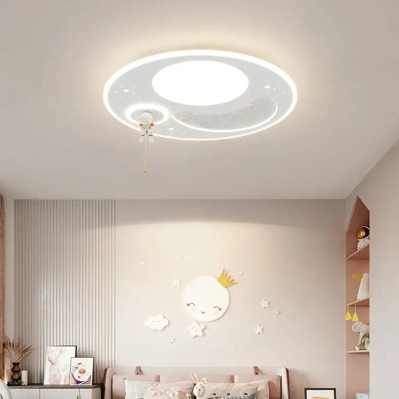 Modern astronaut space decorbites led chandelier bedroom light