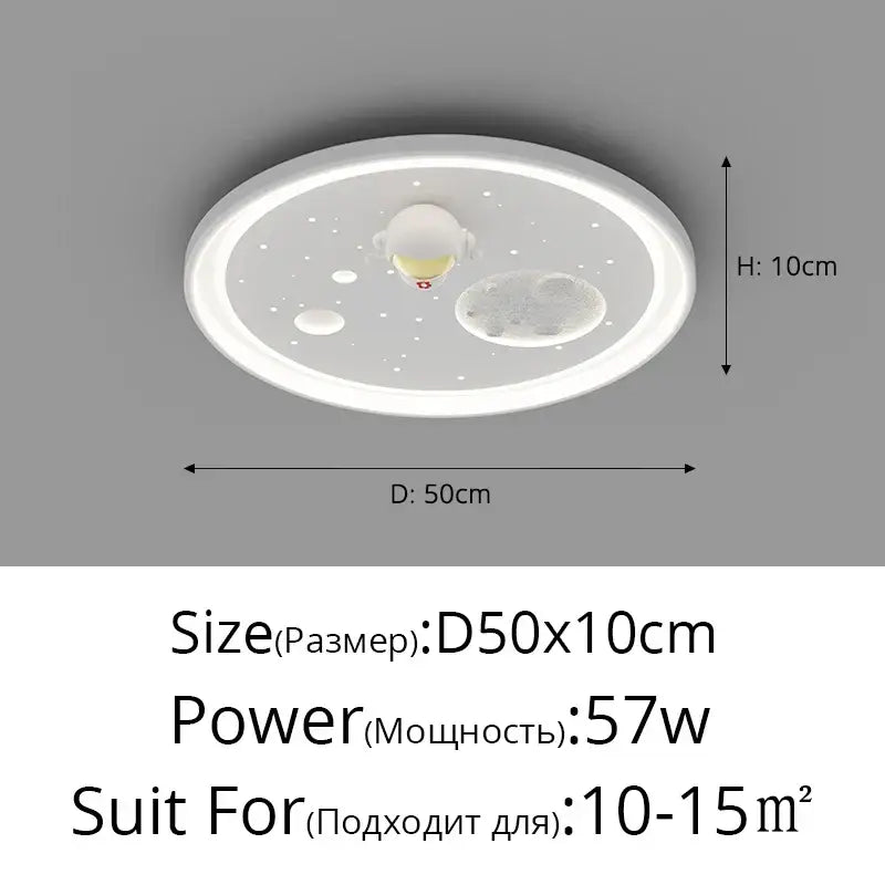 Modern astronaut space decorbites led chandelier bedroom light