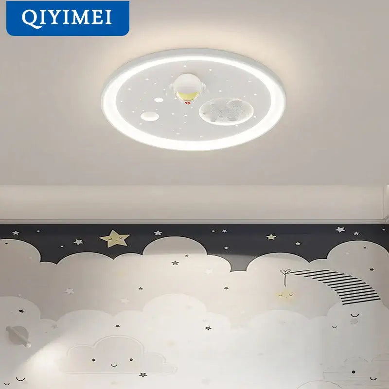 Modern astronaut space decorbites led chandelier bedroom light