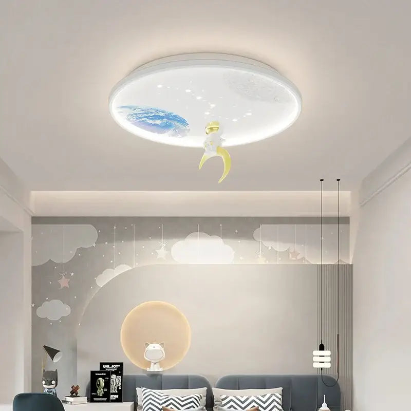 Modern astronaut space decorbites led chandelier bedroom light