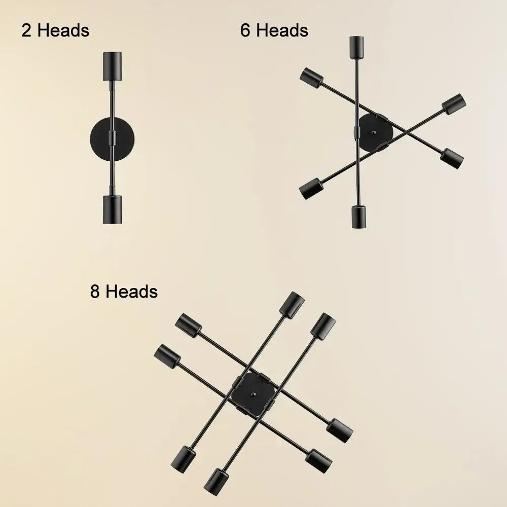 Modern gold 6-arm led chandelier dining room pendant light