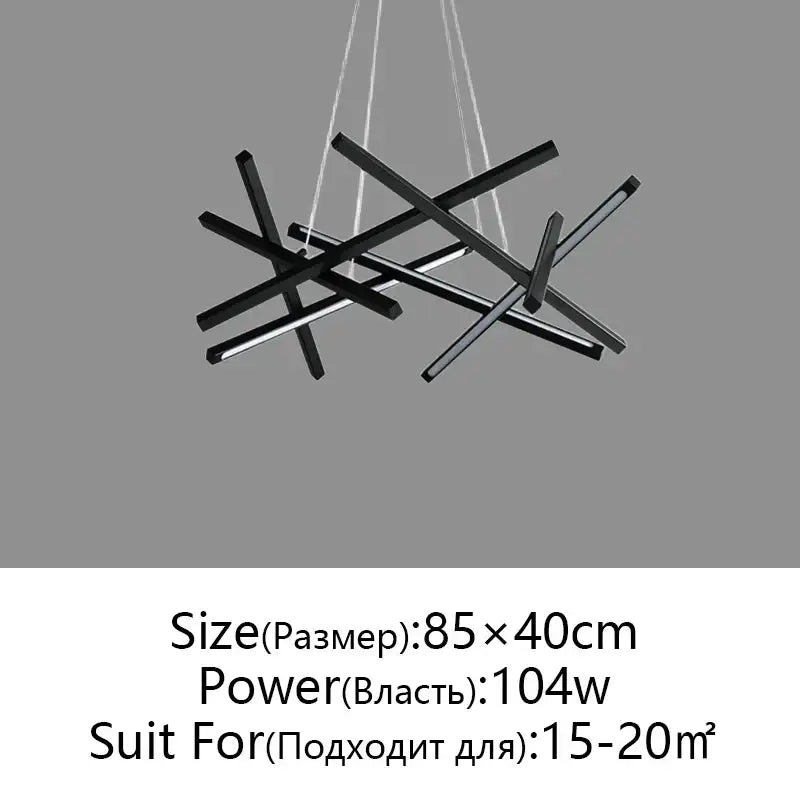 Modern black & gold decorbites led chandelier living room pendant light