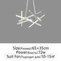 Modern black & gold decorbites led chandelier living room pendant light