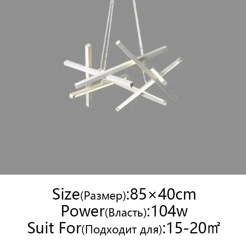 Modern black & gold decorbites led chandelier living room pendant light
