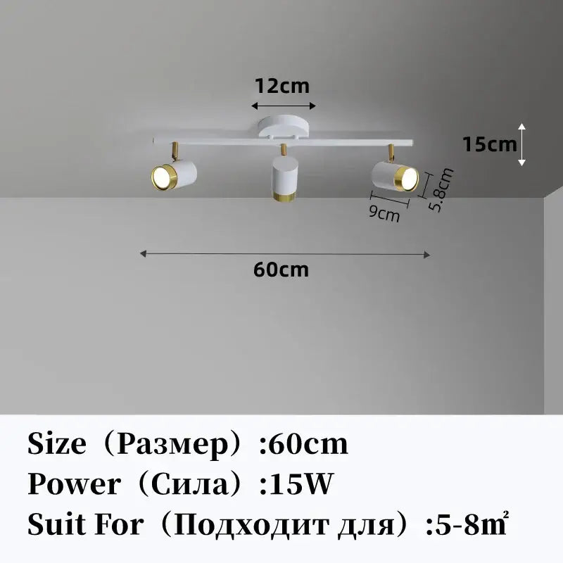 Decorbites led chandelier black & gold spotlight for living room