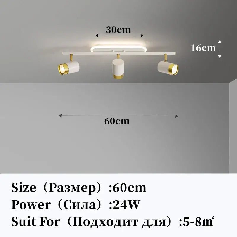 Decorbites led chandelier black & gold spotlight for living room