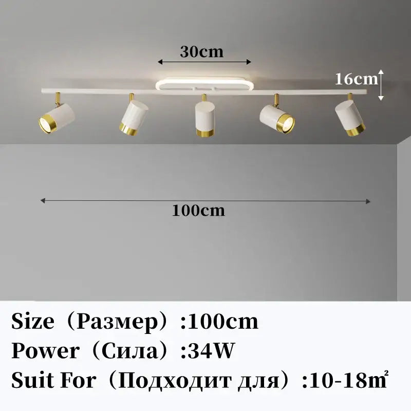 Decorbites led chandelier black & gold spotlight for living room