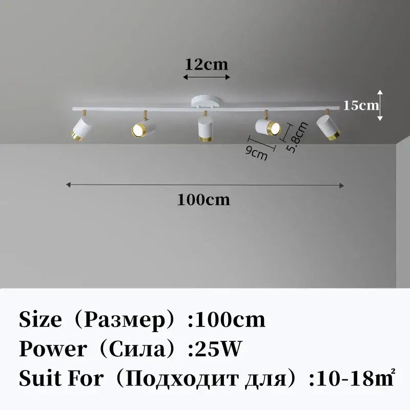 Decorbites led chandelier black & gold spotlight for living room
