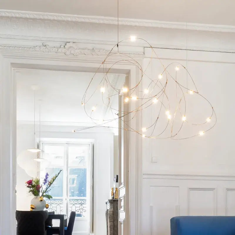 Modern minimal design led firefly chandelier kitchen pendant light
