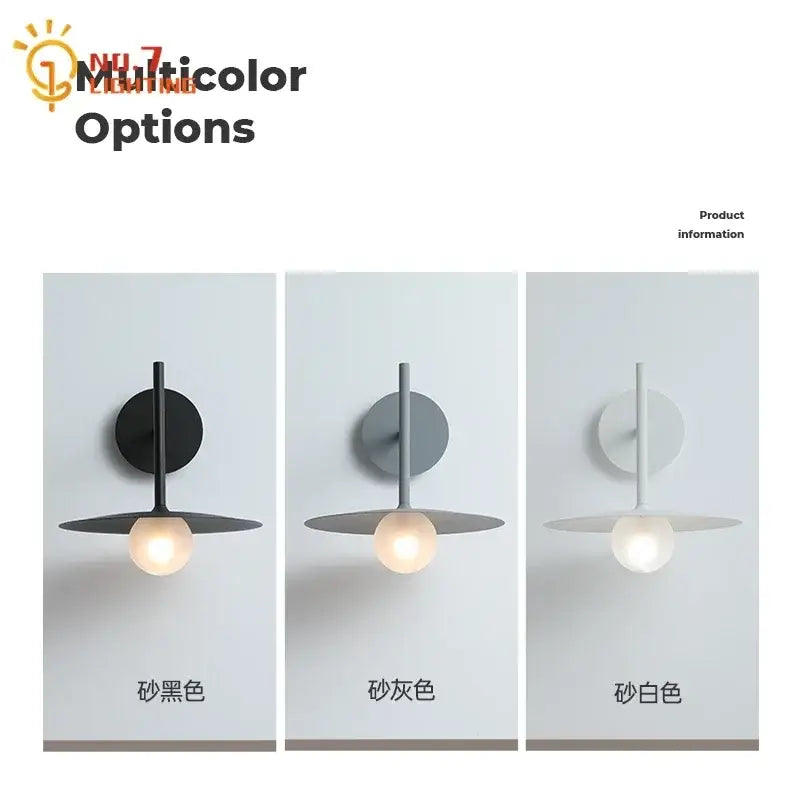 Minimalist matte gray & black led g9 wall lamp bedroom sconce