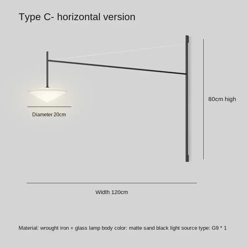 Minimalist black decorbites led glass wall lamp living room sconce