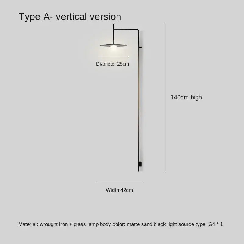 Minimalist black decorbites led glass wall lamp living room sconce