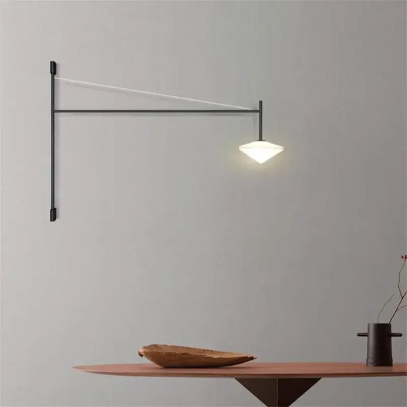 Minimalist black decorbites led glass wall lamp living room sconce