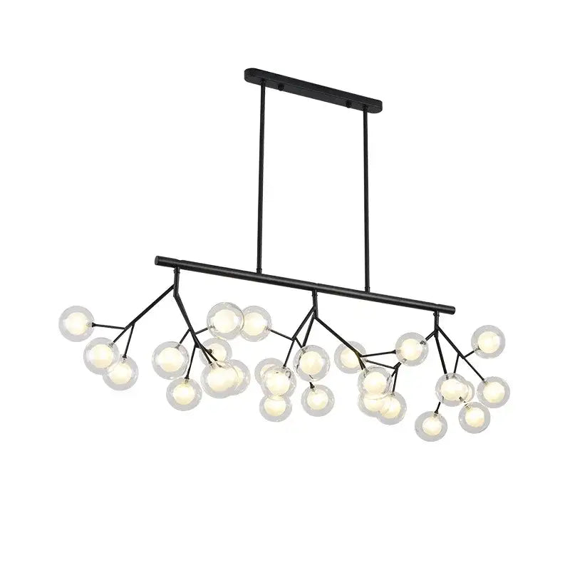 Modern black glass ball branch chandelier living room light