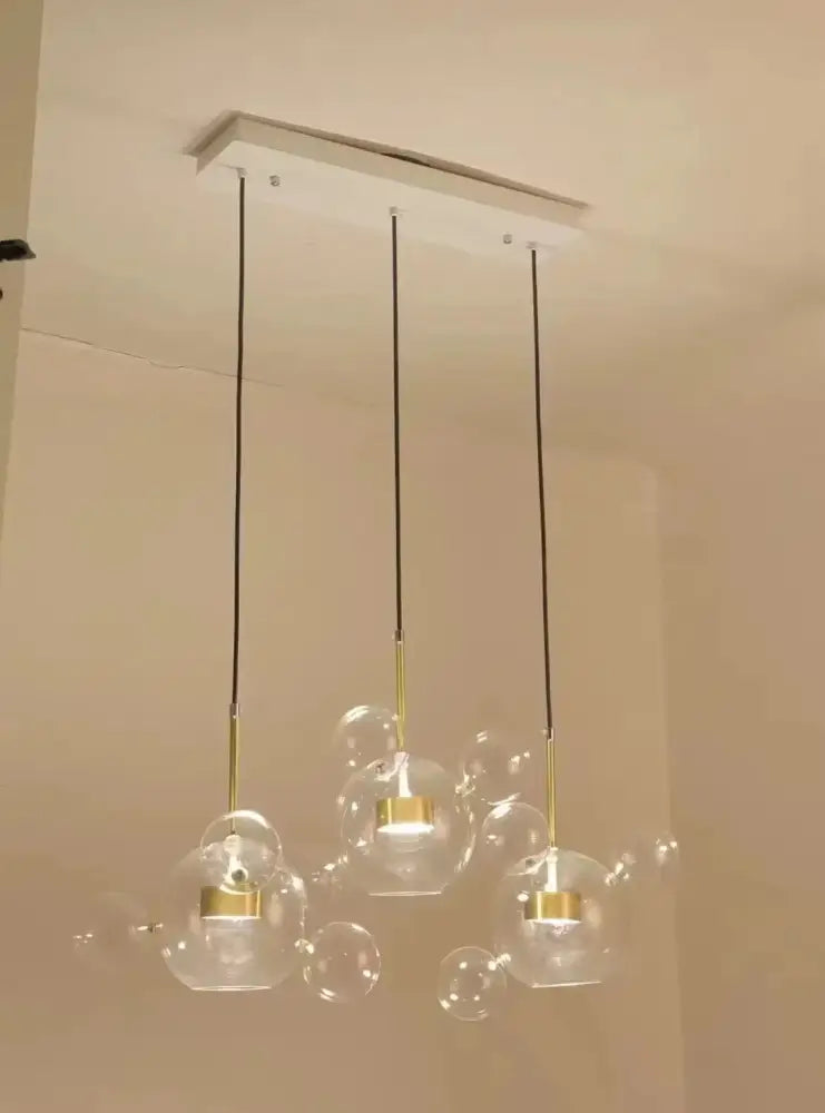 Modern gold glass ball chandelier – dining room pendant lights