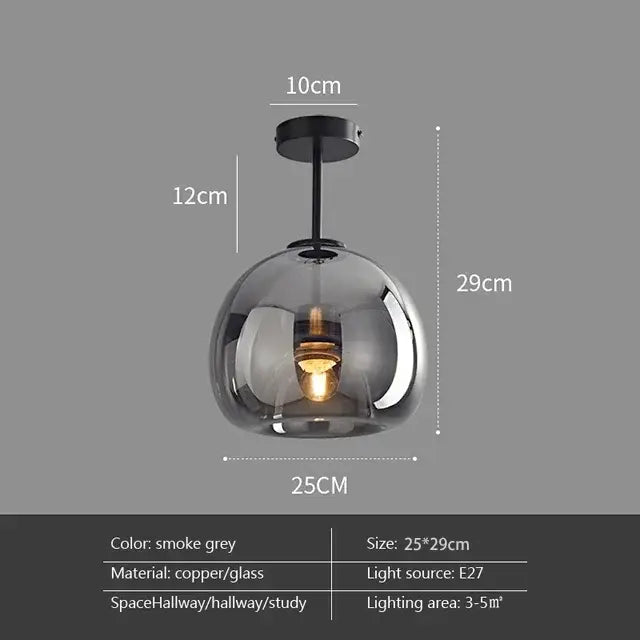 Modern brass & black led glass ceiling chandeliers – dining room