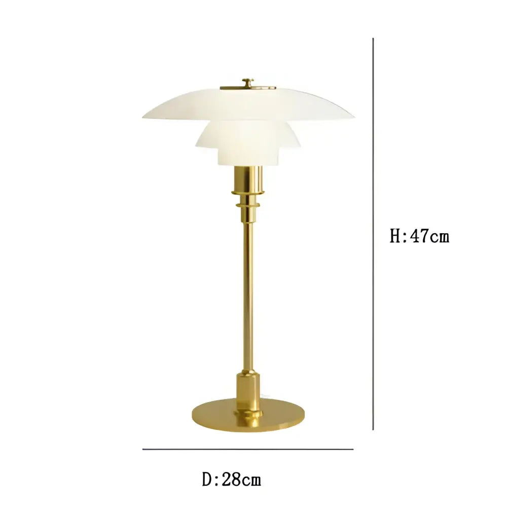 Chrome tiered frosted led glass desk lamp bedroom