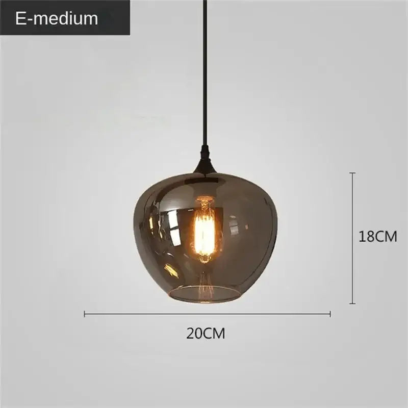 Modern black led glass pendant chandelier for kitchen dining room