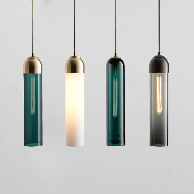 Modern multi color led glass pendant chandelier kitchen lighting