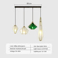 Modern gold geometric pendant light dining room led glass decorbites
