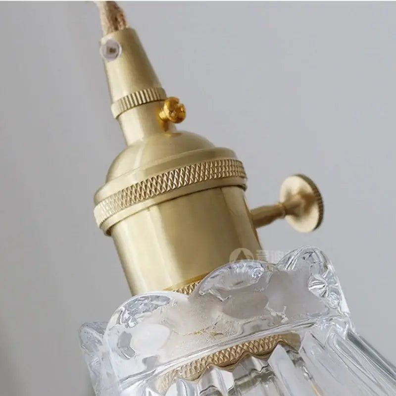Vintage brass faceted led glass pendant light – kitchen kitchen