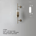 Modern gold honeycomb led glass wall lamp for bedroom decor