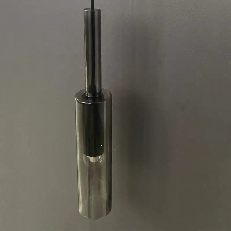 Modern black cylindrical led glass wall lamps for living room