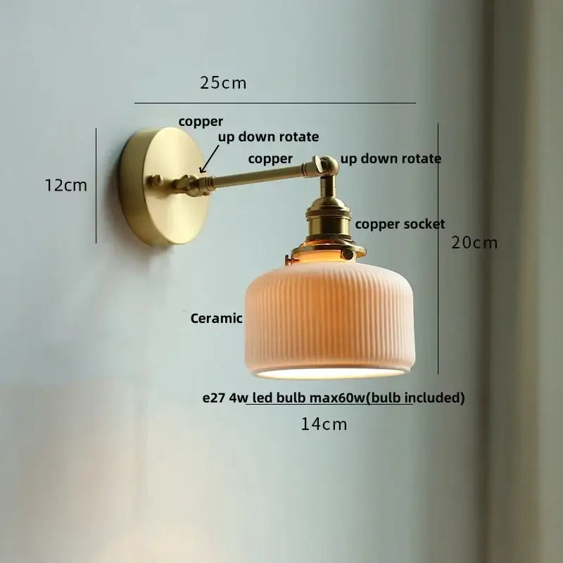 Modern gold textured glass flower wall light fixture living room
