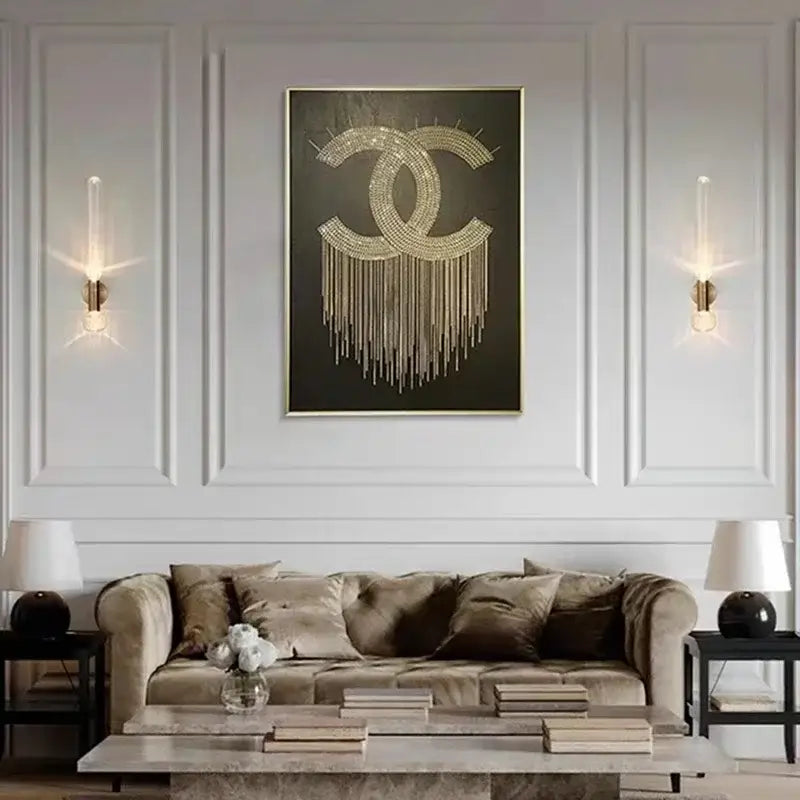 Modern gold glass wall sconces for bedroom and living room lighting