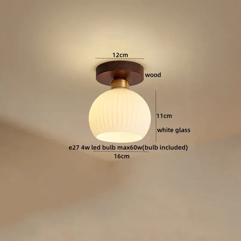 Floral etched led glass ceiling light for living room