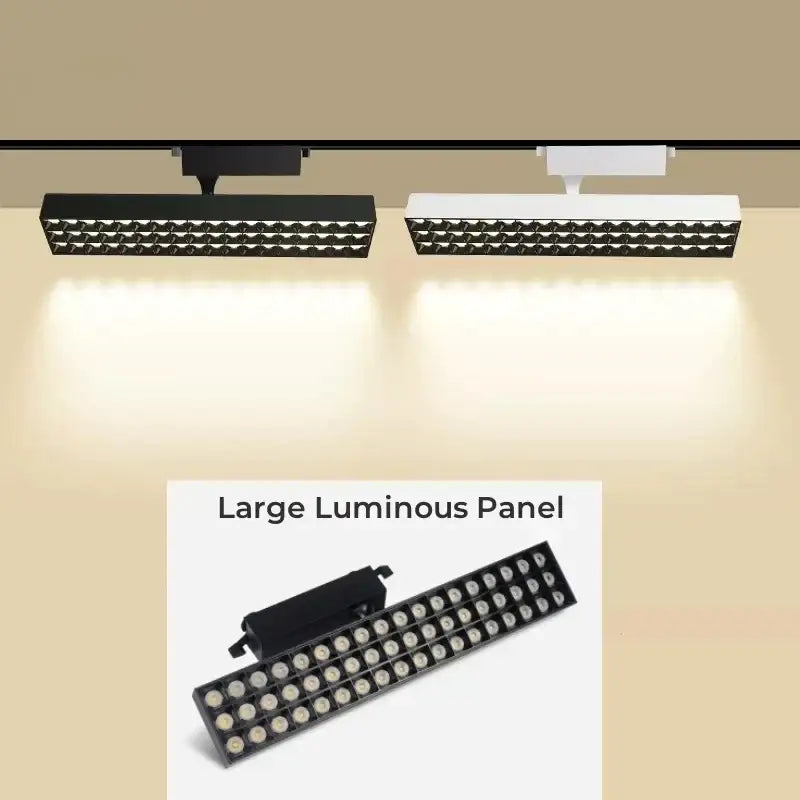 Modern black led grille track light for clothing store ceiling rail