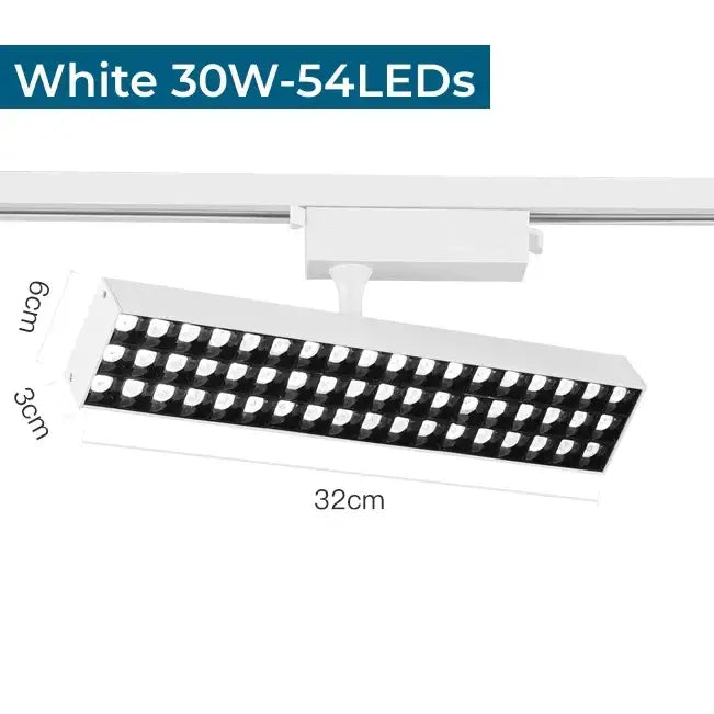 Modern black led grille track light for clothing store ceiling rail