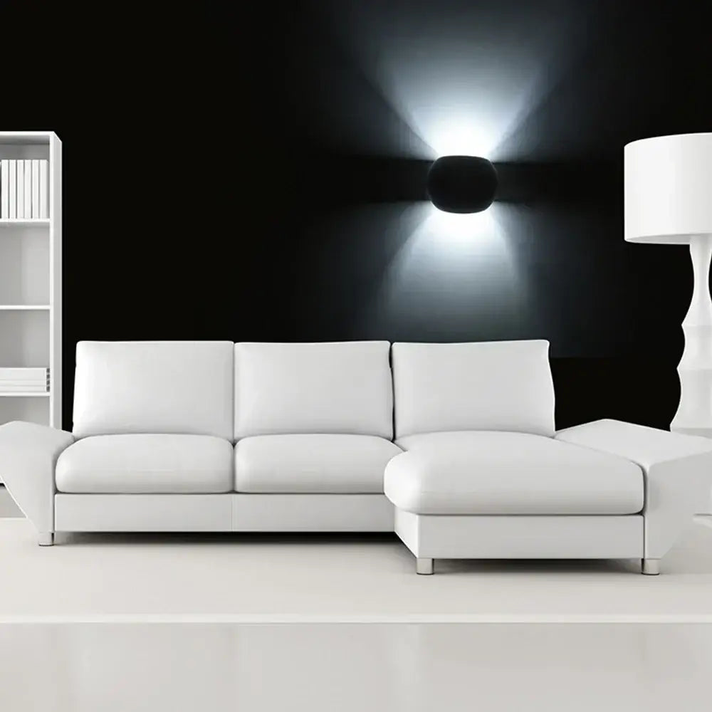 Modern gray led gypsum wall lamp bedroom sconce warm lighting