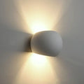 Modern white sphere led gypsum wall sconce bedroom warm light