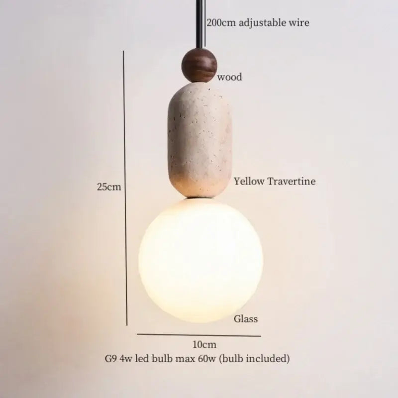 Minimalist brown & off-white decorbites led hanging lamp kitchen