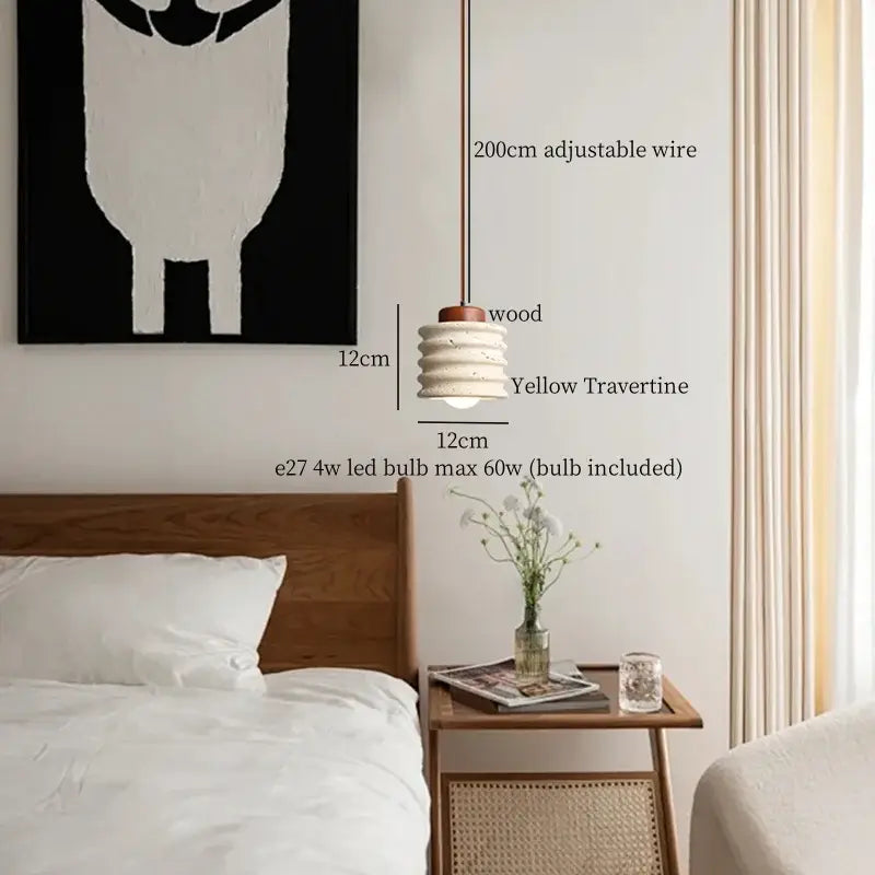 Minimalist brown & off-white decorbites led hanging lamp kitchen