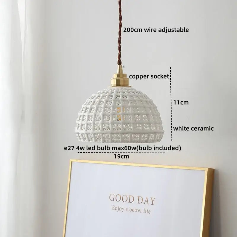Modern brass and glass decorbites led hanging lamp bedroom light