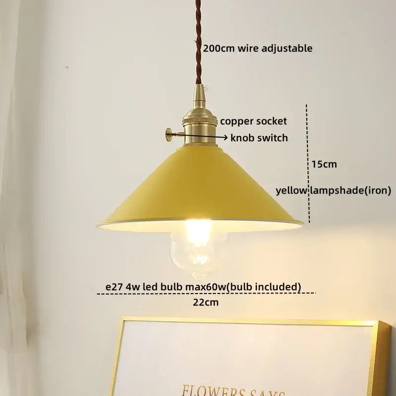 Modern brass and glass decorbites led hanging lamp bedroom light